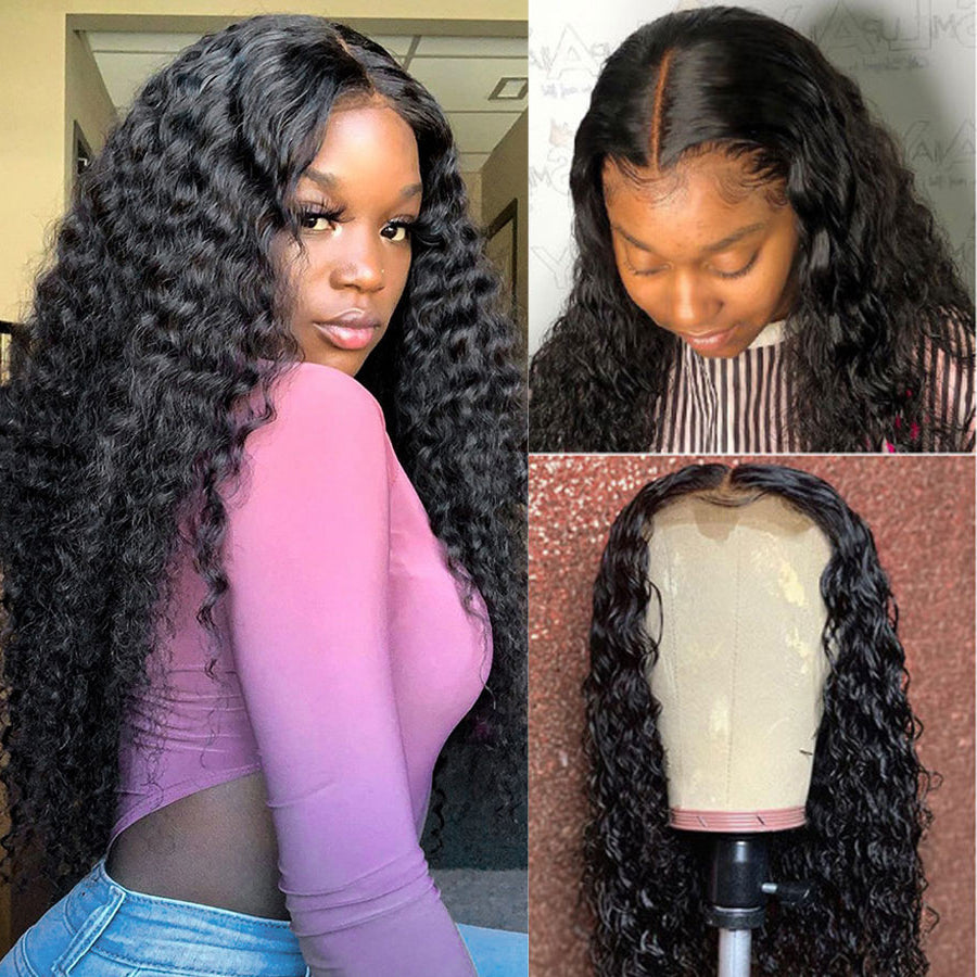 Over $101 Save $100: Deep Wave Glueless 5x5 HD Transparent Lace Closure Wig-Spring 2023 Flash Sale