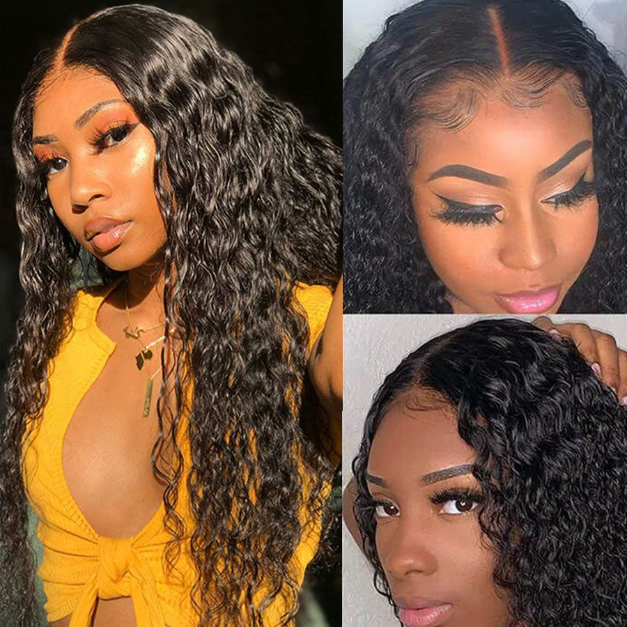 Over $101 Save $100: Water Wave Hair Glueless 5x5 HD Lace Closure Wig  - Christmas Flash Sale