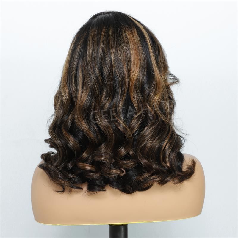 Highlight Brown Glueless G1B/30 Color Body Wave 13x4 HD Lace Front Wig Pre Plucked 180% Density-Geeta Hair
