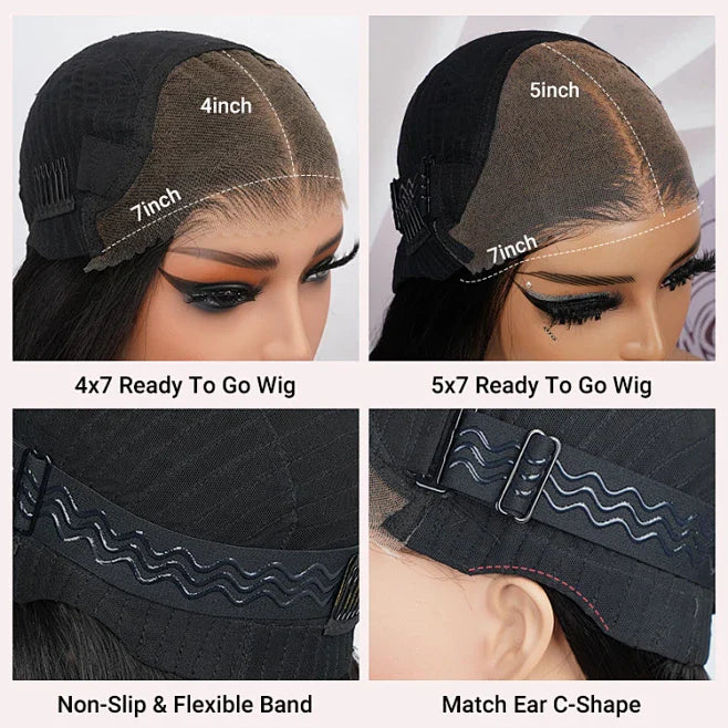 Lazy Girl Wigs Bouncy Wave Pixie Cut Glueless Bob Wig Bouncy Curl 13x4 Lace Front Wig No Code Needed