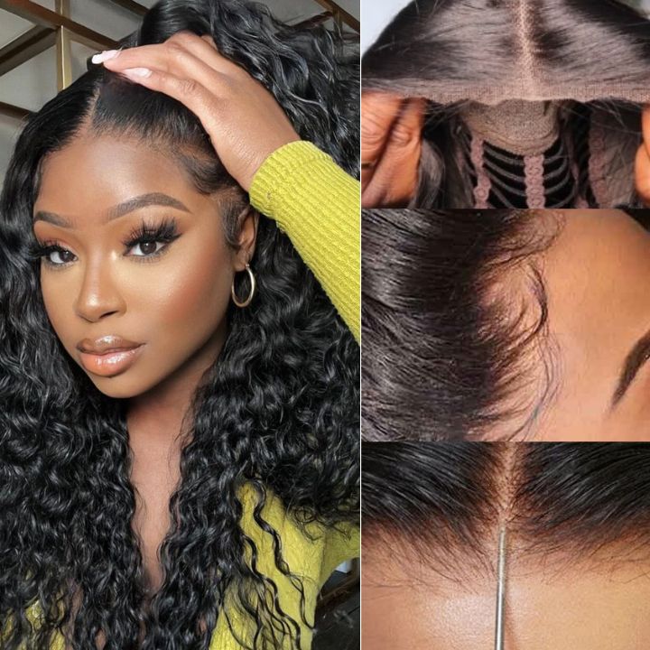 No Code 50% OFF Flash Sale: Glueless 6x4.5 Water Wave Pre Cut HD Transaparent Lace Human Hair Wigs-Only 2 Days
