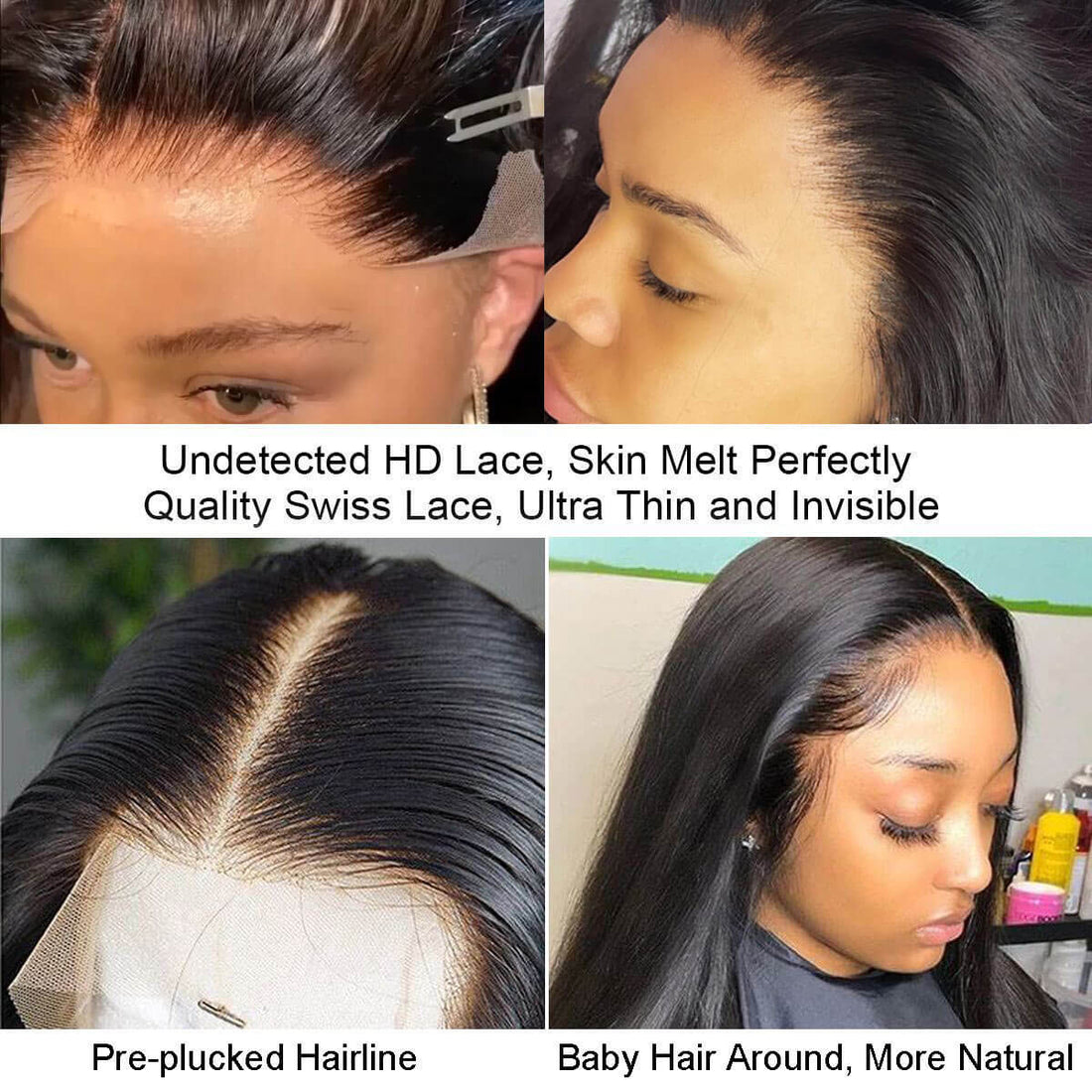 Loose Deep Wave Middle Part Lace Front Wig Natural Crimps Curls T Part Wig With Baby Hair-Geeta Hair