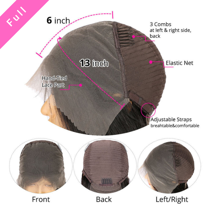 Long Straight Hair 13x6 HD Lace Frontal Wig Natural Hairline With Baby Hair 100% Virgin Human Hair Wig-Geeta Hair