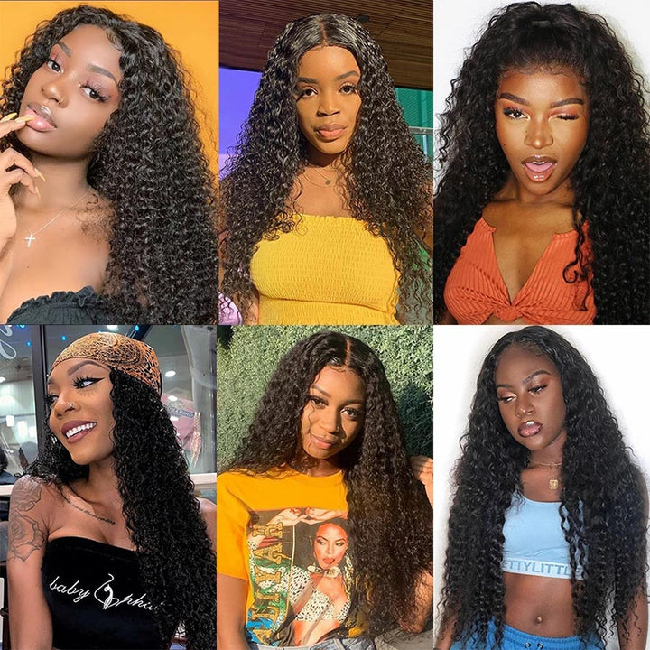 Kinky Curly 4x4 HD Lace Closure Wig Pre Plucked 100% Virgin Real Human Hair Wigs-Geeta Hair