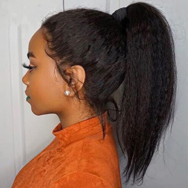 Kinky Straight Hair Wig 360 Hd Transparent Lace Front Wig Human Hair Wigs For Women Full End Glueless Brazilian Hair-GeetaHair