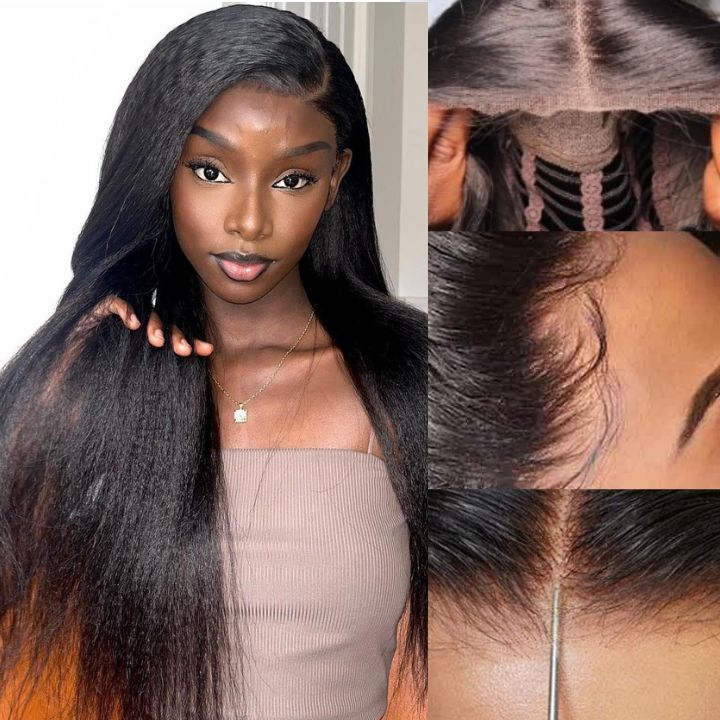 No Code 50% OFF Flash Sale: Glueless 6x4.5 Kinky Straight Pre Cut HD Transaparent Lace Human Hair Wigs-Only 2 Days