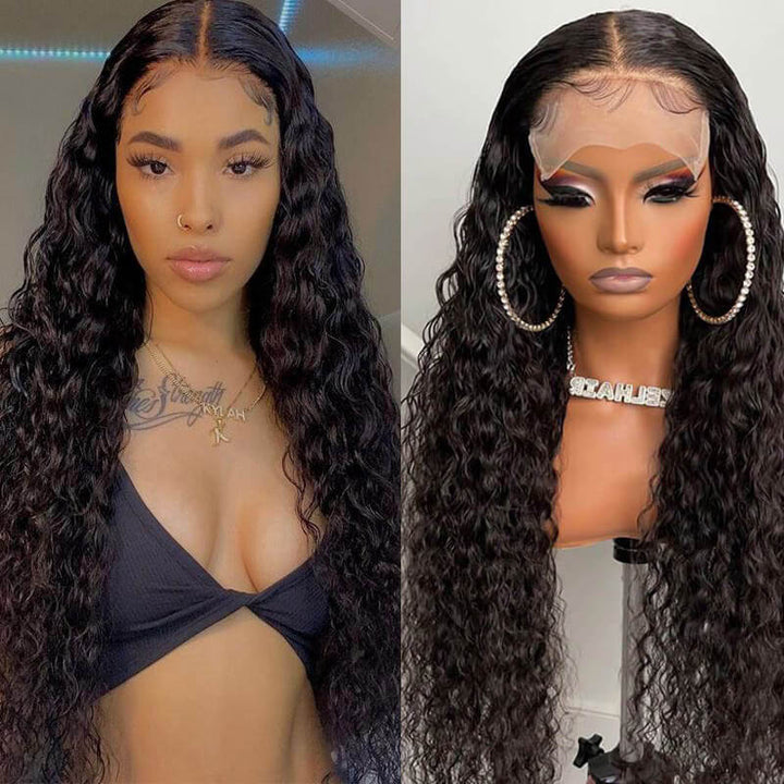 Over $101 Save $100: Water Wave Hair Glueless 5x5 HD Lace Closure Wig  - Christmas Flash Sale